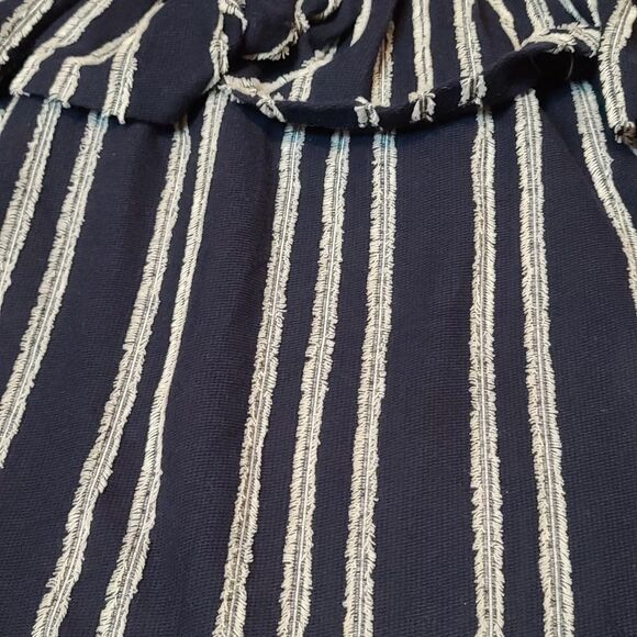 Banana Republic Navy White Stipe Off Shoulder Top S - Picture 6 of 6